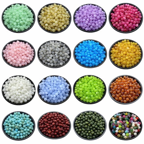Imagen de Cuentas Acrílicas Redondas para Joyería DIY