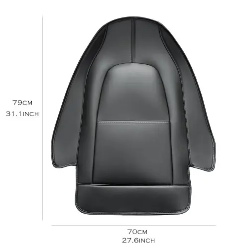 Image de Protège-Siège Arrière pour Tesla Model 3 & Y - Tapis Coup de Pied avec Poches