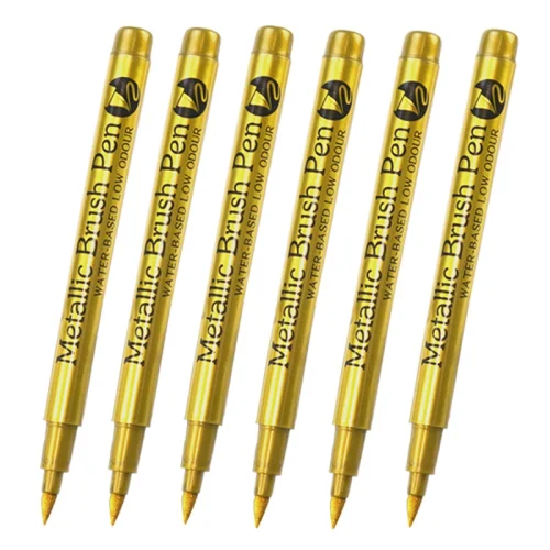 6Pcs Brush Gold