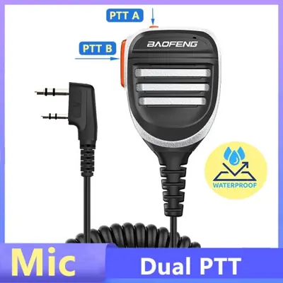Talkie-Walkie Haut-Parleur Étanche PTT pour UV5R, UV16 Pro & Plus
