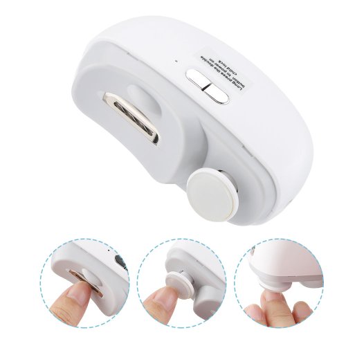 Afbeelding van Elektrische Nagelknipper met Licht: Automatische Manicure- en Pedicuretrimmer voor Volwassenen en Baby's – Precisie Nagelscharen met Polijstfunctie