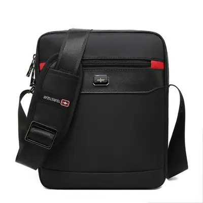 Image de Sac Bandoulière Homme Vintage Étanche - Style Oxford Noir