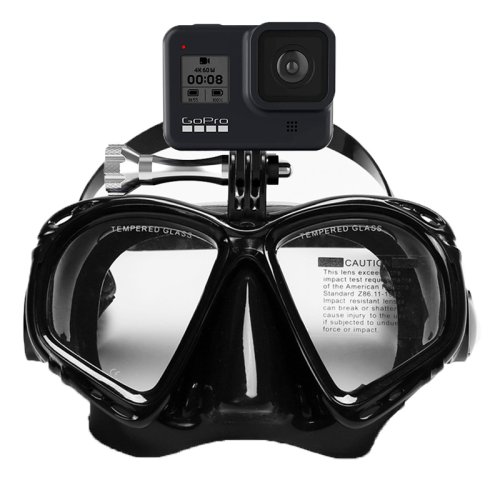 Bild von Professionelle Unterwasserkamera mit Tauchmaske, Schwimmbrille, Schnorchel und Kamerahalter für GoPro – Komplettes Tauchausrüstung-Set für Abenteuer unter Wasser
