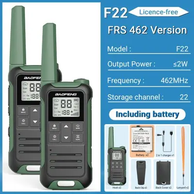 Image de Talkie-Walkie Baofeng F22 PMR446 - Sans Licence, Longue Portée