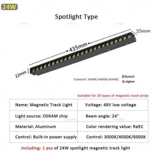 24W spot encastré