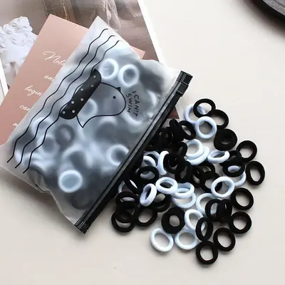Image de 100 Élastiques Cheveux Enfants - Scrunchies Doux & Colorés