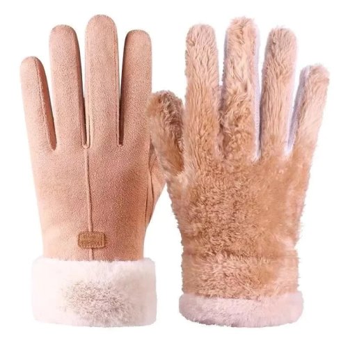 Image of Premium Winter Touchscreen Gloves with Fleece Lining – Windproof, Thermal, Soft Mittens for Women – Ideal for Cold Weather Hiking and Outdoor Activities