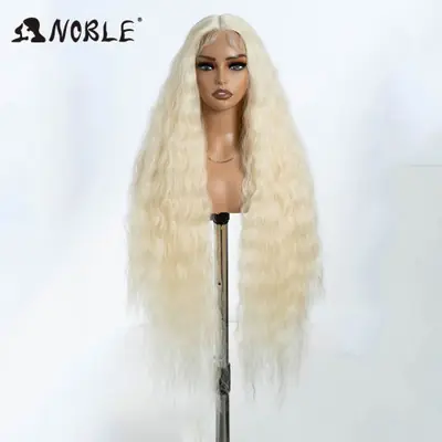 Image de Perruque Lace Front Bouclée Blonde Ombrée 42" - Synthétique Noble