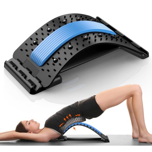 Image of Natural Back Pain Relief Stretcher – Multi-Level Spinal Decompression Board for Lower & Upper Back Support, Herniated Disc Therapy