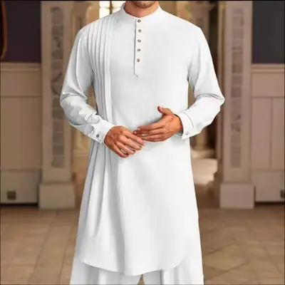Image de Caftan Homme - Robe Musulmane en Coton 100%