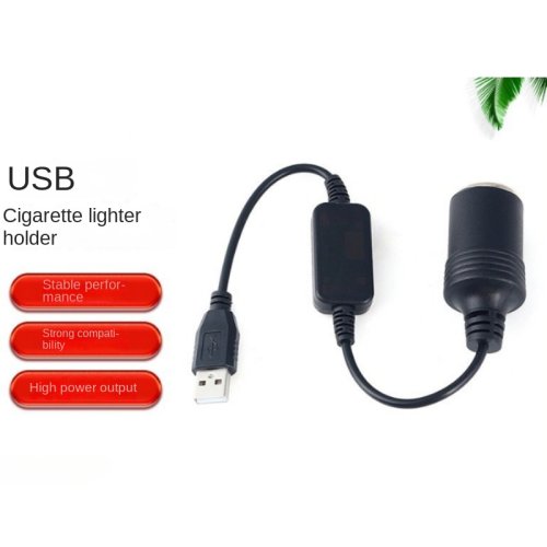 Zdjęcie 1szt 5V 2A USB do 12V Gniazdo zapalniczki USB męski do żeński Adapter zapalniczki samochodowej Akcesoria elektroniczne