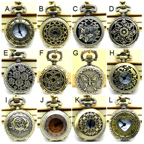 Imagen de Colgante Vintage de Reloj de Bolsillo en Bronce