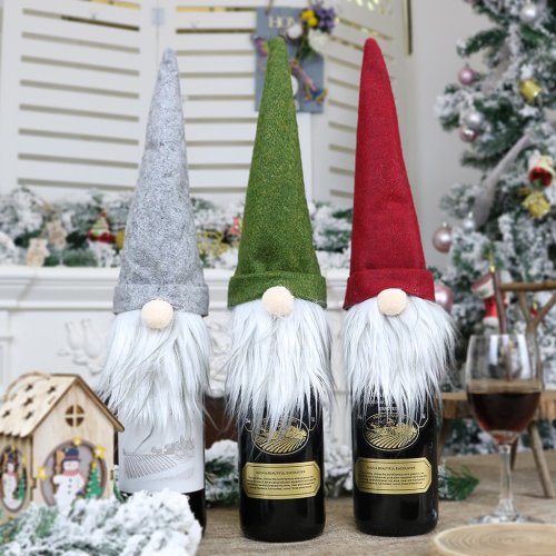 Immagine di Copri Bottiglia di Champagne Creativo e Splendido per Natale – Decorazione Festiva per Feste Stravaganti e Celebrazioni Invernali