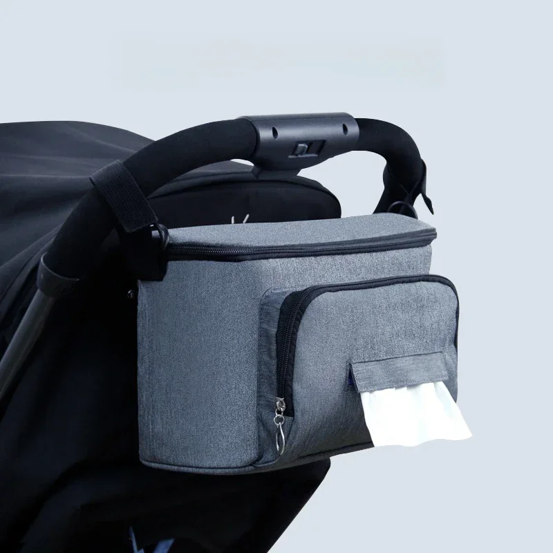Bild von Kinderwagen-Organizer mit großer Kapazität – Praktische Reisetasche & Flaschenhalter
