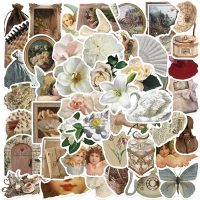 Image de Autocollants Fleurs Vintage - Déco DIY & Scrapbooking