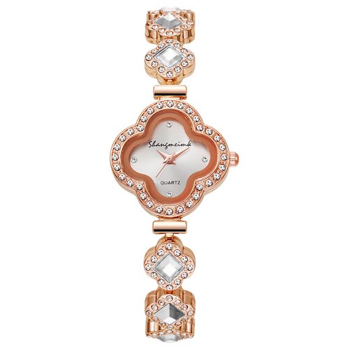 Immagine di LByzHan Orologio da donna vintage con diamanti e piccolo polso verde senza scatola