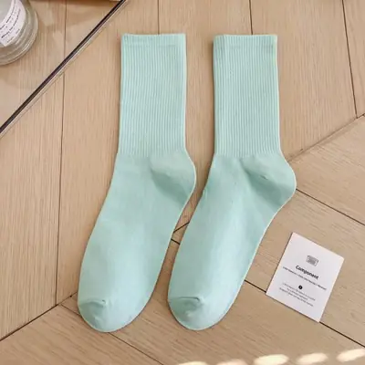 Image de Chaussettes de Mode Femme - Noir, Blanc, Rose - Coton Respirant