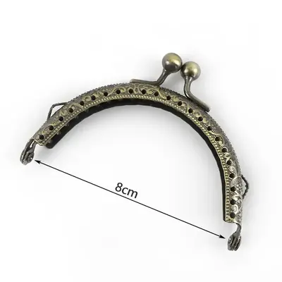 Image de Poignée de Sac à Main en Bronze - Fermoir Demi-Cercle