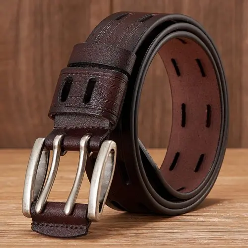 Image de Ceinture Homme Cuir Véritable - Style Vintage & Cowboy