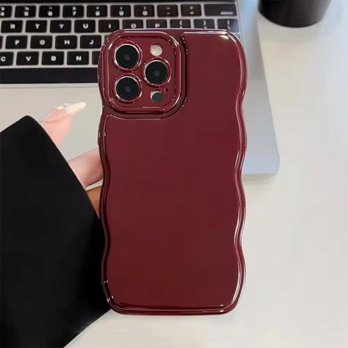 Image de Coque iPhone Rétro Rouge Vin - Protection Souple & Style