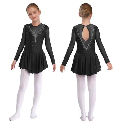 Image de Robe de Danse Élégante avec Strass - Tutu Transparent pour Filles