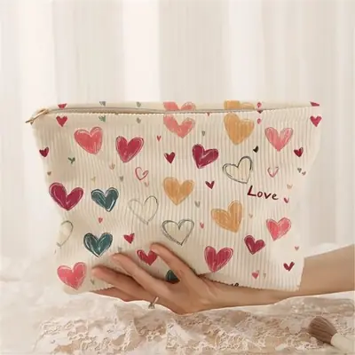 Image de Sac de Maquillage Coeur - Pochette Cosmétique Légère & Pratique