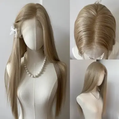 Image de Perruque Blonde Platine Longue & Lisse - 26 Pouces