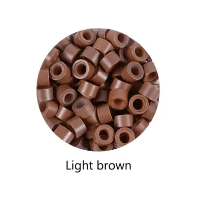 Image de Micro Anneaux Silicone 5mm - 1000 Pièces pour Extensions de Cheveux