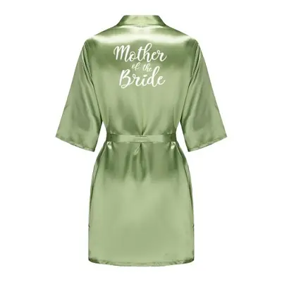 Image de Robe de Mariée en Satin de Soie Grande Taille - Vert Sauge