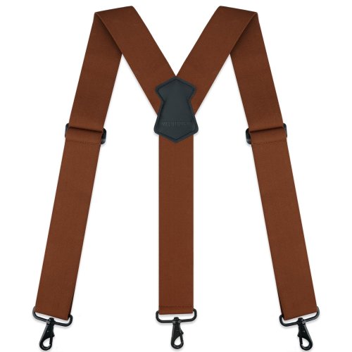 Immagine di Bretelle da Uomo Larghe 5 cm con Retro a Y, Elastiche Regolabili e Ganci Girevoli per Jeans e Abbigliamento Formale