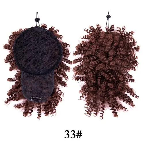 Image de Frange Bouclée Synthétique - Pince à Cheveux Courte & Réglable