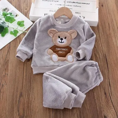 Image de Tenue Hiver Bébé 3 Pièces - Polaire Chaude & Douce