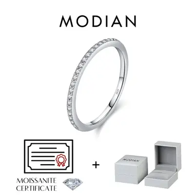 Image de Bague Éternité Moissanite Argent Sterling - Élégance Intemporelle