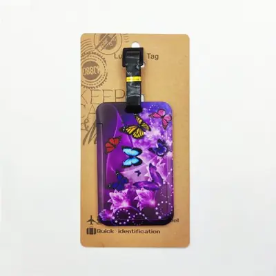 Image de Étiquette de Bagage Papillon - Élégante & Pratique