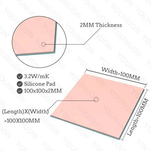 2PCS 100X2MM rosa