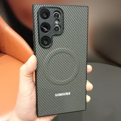 Image de Coque magnétique en fibre de carbone pour Galaxy S21 à S26
