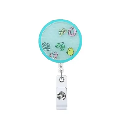 Image de Porte-Badge Acrylique Mignon avec Clip Rotatif 360°