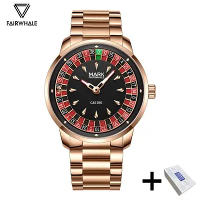 Image de Montre Homme Luxe Acier Inoxydable - Design Roulette 2025