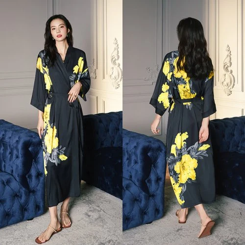 Schwarz blume Kleid 7