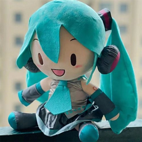 Imagen de 32Cm Kawaii Hatsune Miku muñeco de peluche Anime nuevo arco Miku precialidad almohada de felpa sofá ...
