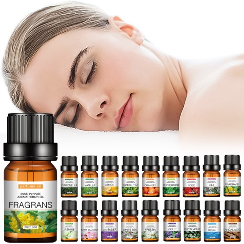 Imagen de Aceite Esencial Natural de Frutas y Flores Soluble en Agua para Difusor de Aromas – Alivio del Estrés y Ambiente Refrescante con Humidificador y Lámpara de Aromaterapia