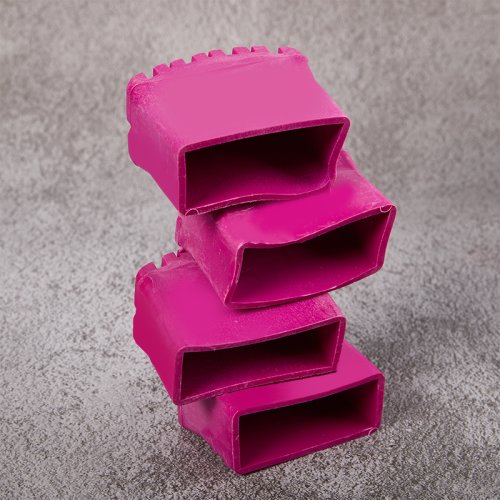 Image of Rose Red Rubber Furniture Leg Protectors – Non-Slip Floor Pads for Chairs, Tables, Ladders & More