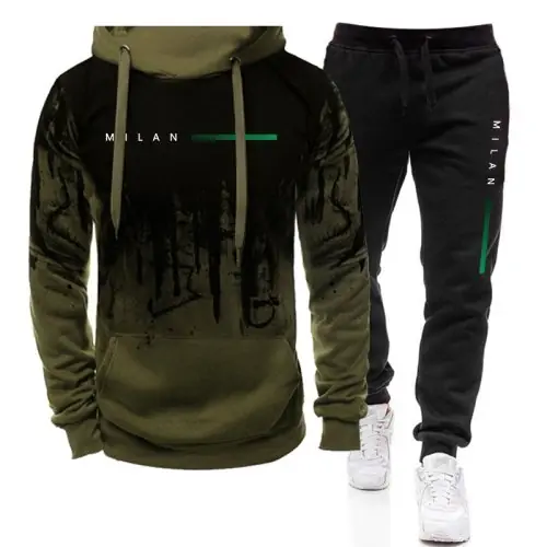 Image de Survêtement Homme Noir - Sweat à Capuche & Pantalon Jogging