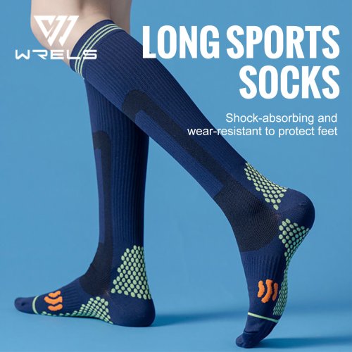 Imagen de Calcetines Deportivos de Compresión con Tecnología Antideslizante y Absorción de Impactos para Aliviar Venas Varicosas, Transpirables y Anti-Humedad – Ideales para Correr, Ciclismo y Viajes