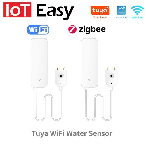 Zdjęcie Tuya WiFi Zigbee czujnik wycieku wody, detektor wody, powiadomienia o aplikacji Smartlife, alarm wycieku wody bezpieczeństwo w domu