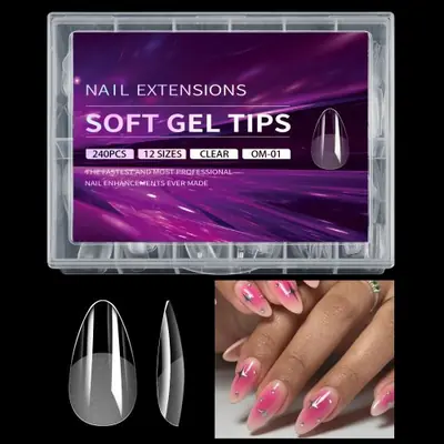 Image de Ongles Faux Luxe - Capsules Semi-Mates Cercueil Français