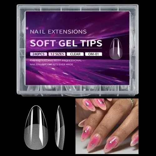 Image de Ongles Faux Luxe - Capsules Semi-Mates Cercueil Français