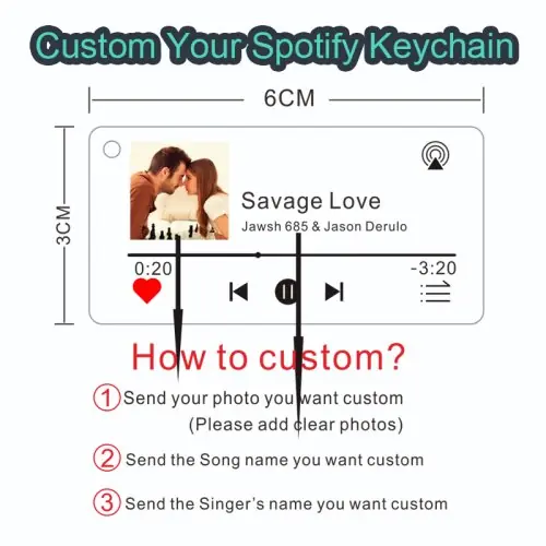 Image de Porte-clés Spotify personnalisé