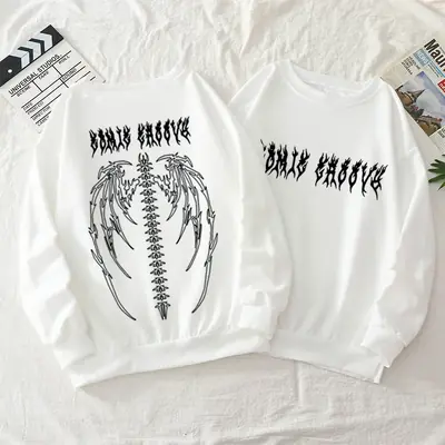 Image de Sweat-shirt Homme Imprimé Noir & Blanc - Style Urbain Tendance