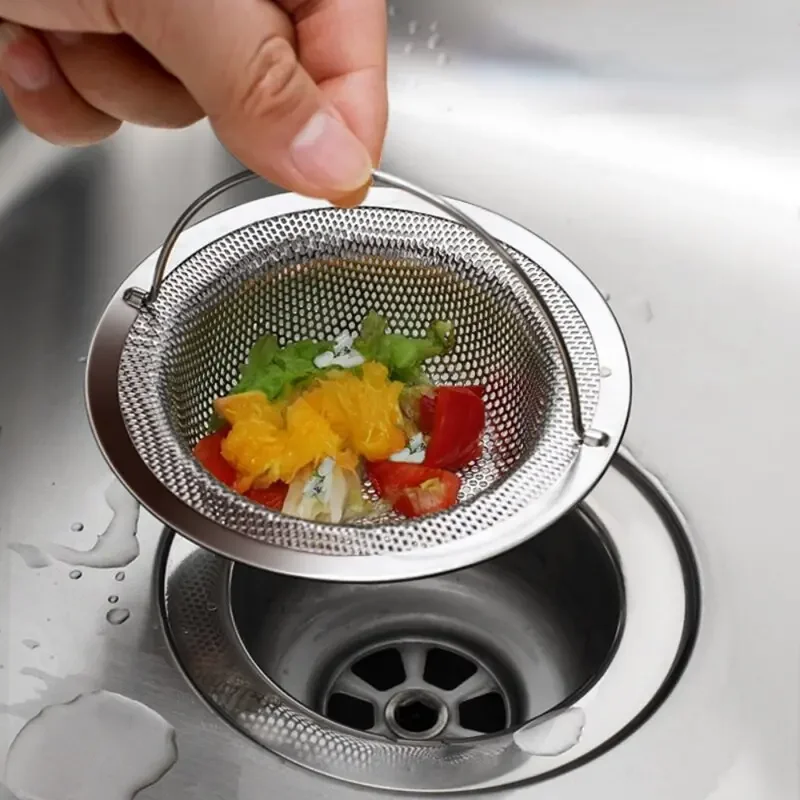 Imagen de Filtro de Fregadero de Acero Inoxidable para Cocina – Recogedor de Residuos de Alimentos y Basura, Mantén Tu Fregadero Limpio y Sin Olores